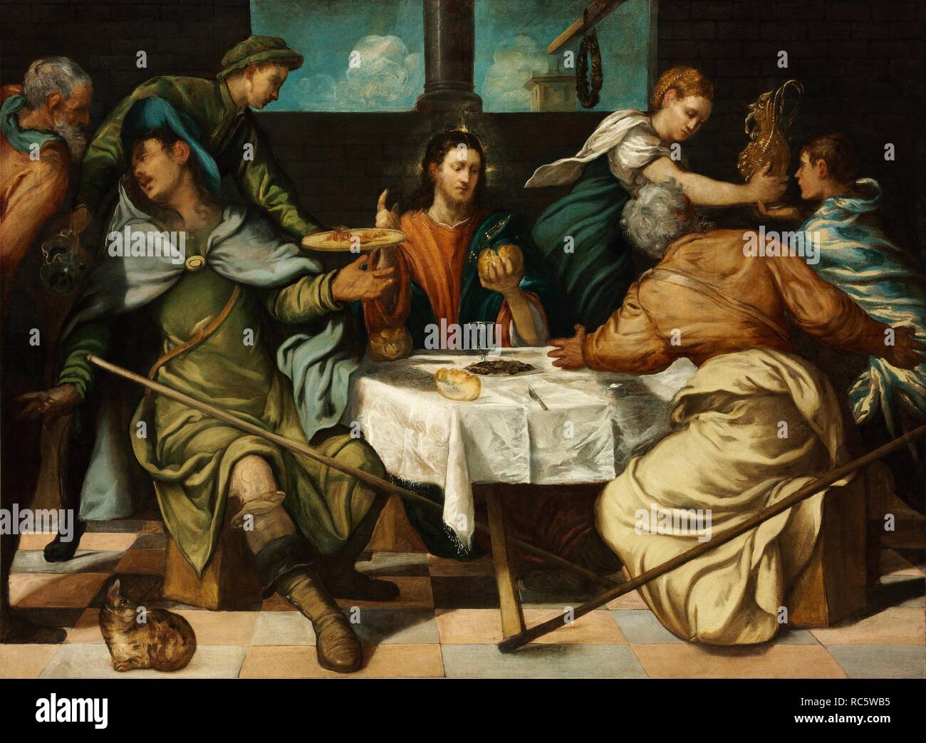 The Supper At Emmaus. Museum: Szepmuveszeti Muzeum, Budapest Stock ...