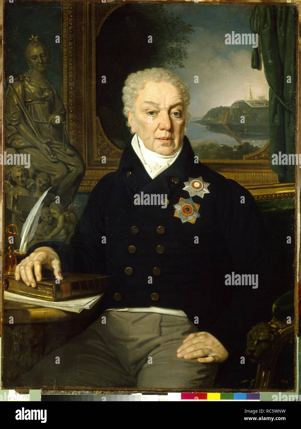 Portrait of the Secretary of State Dmitri Prokofievich Troshchinsky (1754-1829). Museum: State Russian Museum, St. Petersburg. Author: Borovikovsky, Vladimir Lukich. Stock Photo