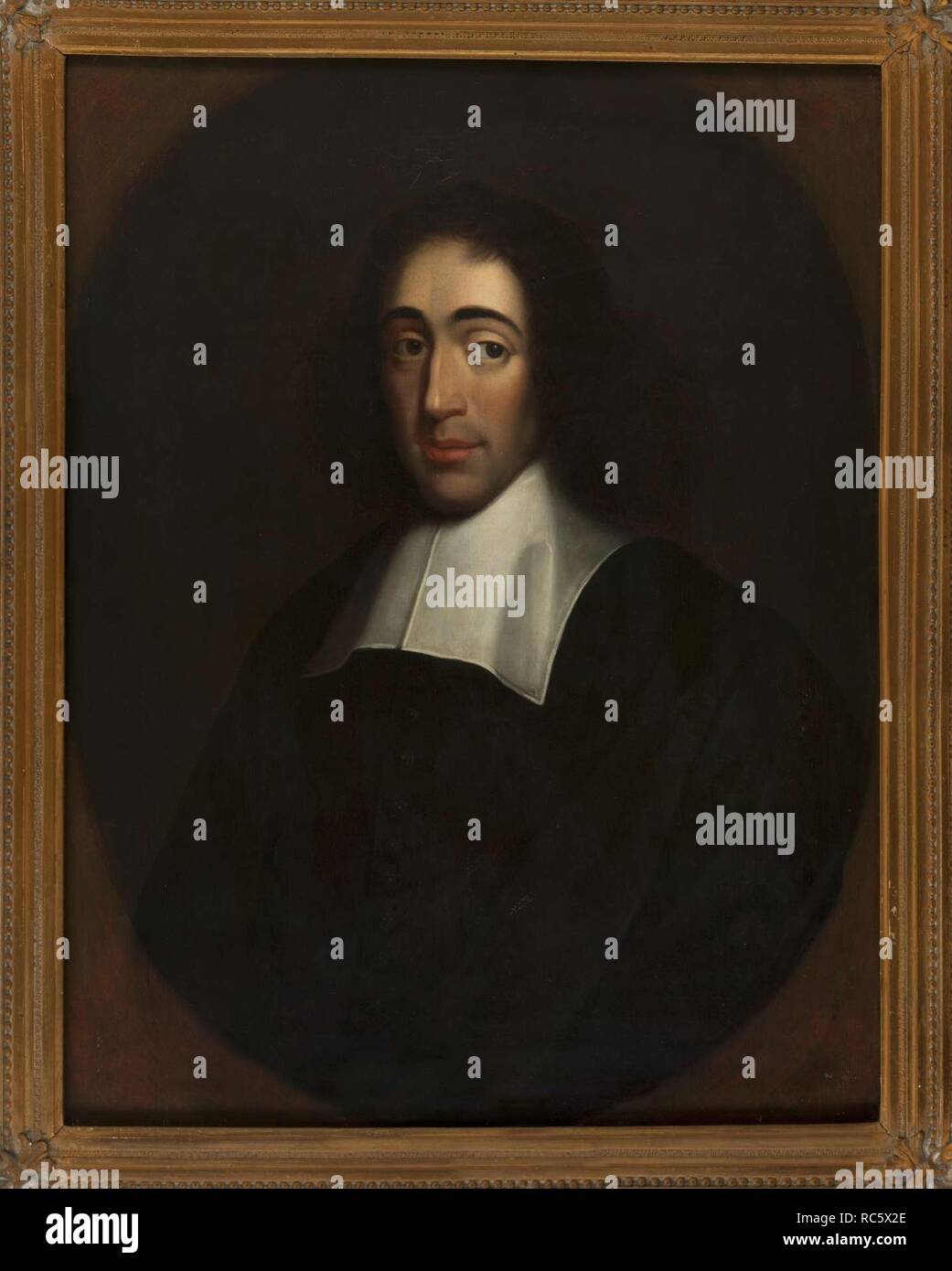 Portrait of Baruch Spinoza. Museum: Herzog August Bibliothek Wolfenbüttel. Author: ANONYMOUS. Stock Photo