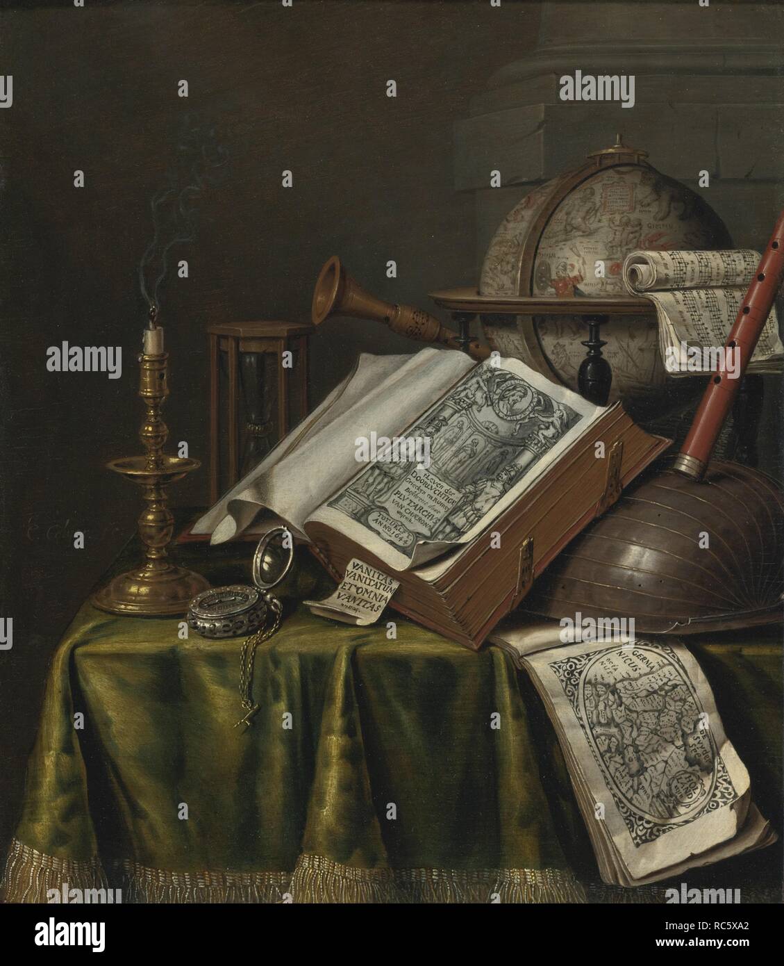 Vanitas Still Life. Museum: PRIVATE COLLECTION. Author: COLLIER, EDWAERT. Stock Photo