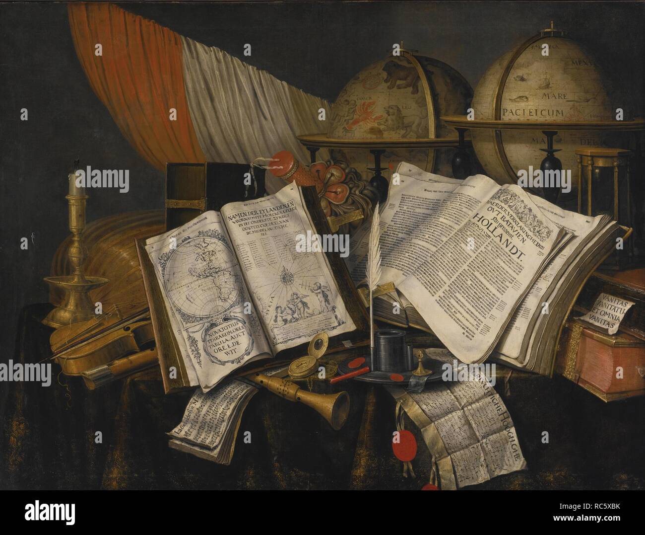 Vanitas Still Life. Museum: PRIVATE COLLECTION. Author: COLLIER, EDWAERT. Stock Photo