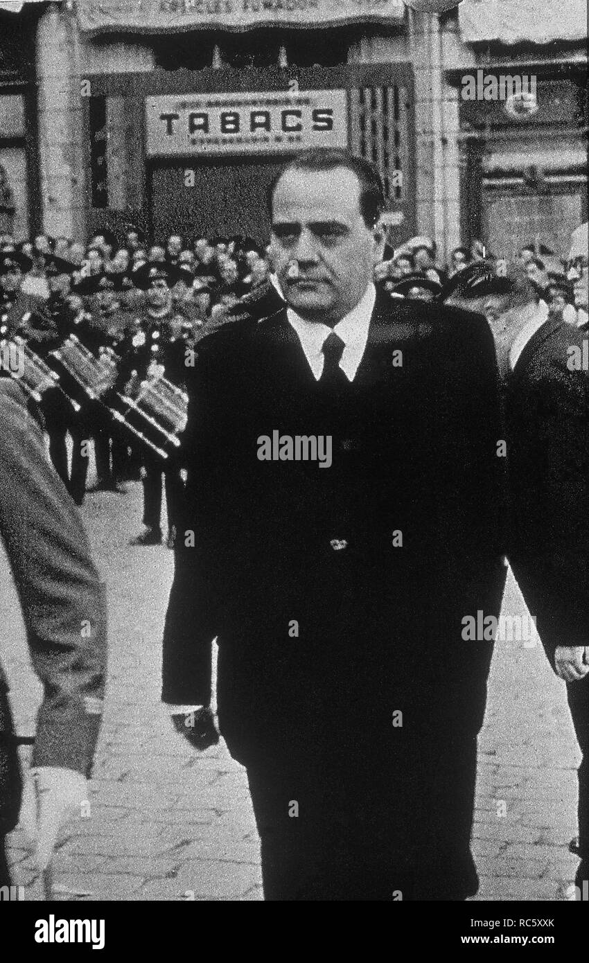 JUAN NEGRIN LOPEZ, MEDICO FISIOLOGO Y POLITICO ESPAÑOL, PRESIDENTE DEL GOBIERNO DE LA II REPUBLICA EN EL EXILIO, 1937. Location: FUNDACION PABLO IGLESIAS. MADRID. SPAIN. Stock Photo