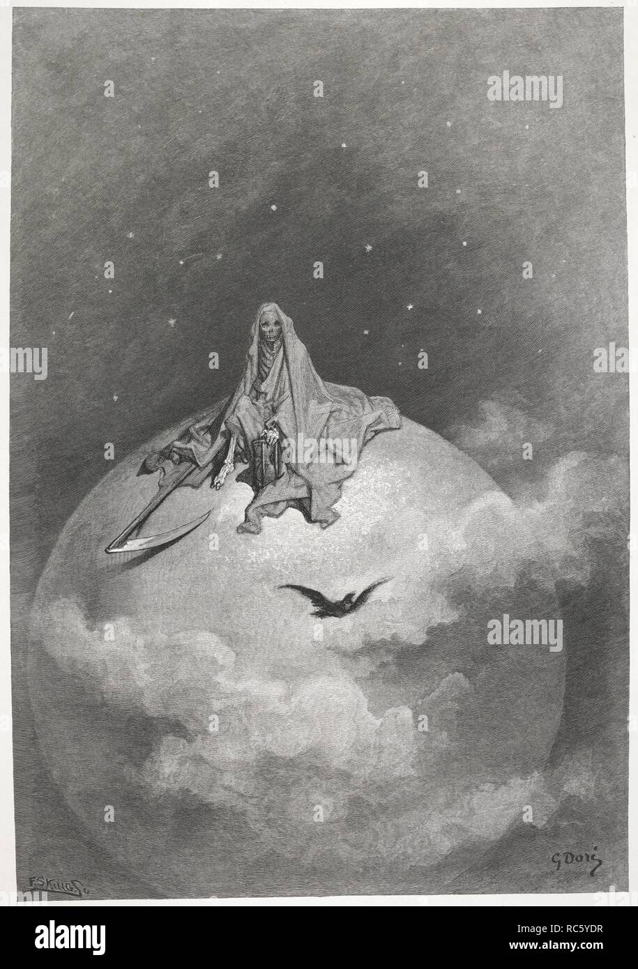 Illustration Showing A Figure Of Death Sitting On A Globe The Raven London Sampson Low Co 18 Source 1870 B 3 Plate 10 Author Poe Edgar Allan Dore G Stock Photo Alamy Illustration Showing A Figure Of Death Sitting On A Globe The Raven London Sampson Low Co 18 Source 1870 B 3 Plate 10 Author Poe Edgar Allan Dore G Stock Photo Alamy