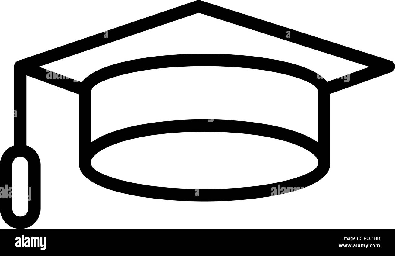 Vector Graduation Cap Icon Stock Vector