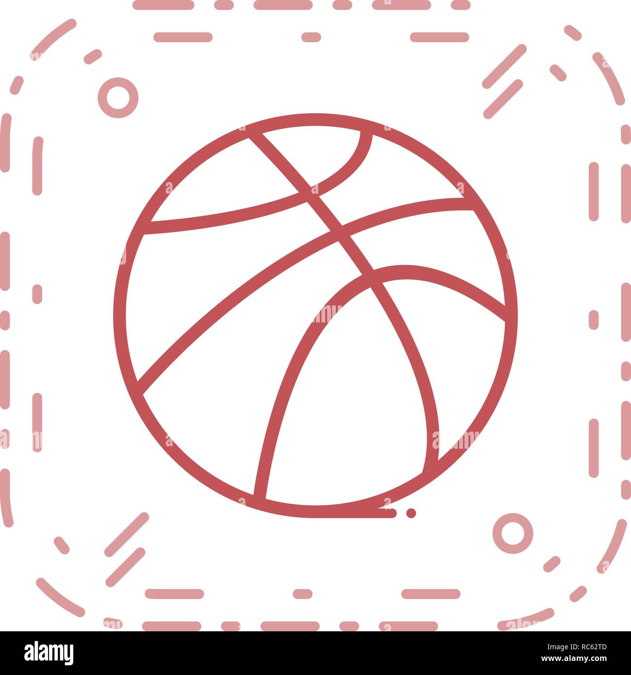 Vector Basket Ball Icon Stock Vector