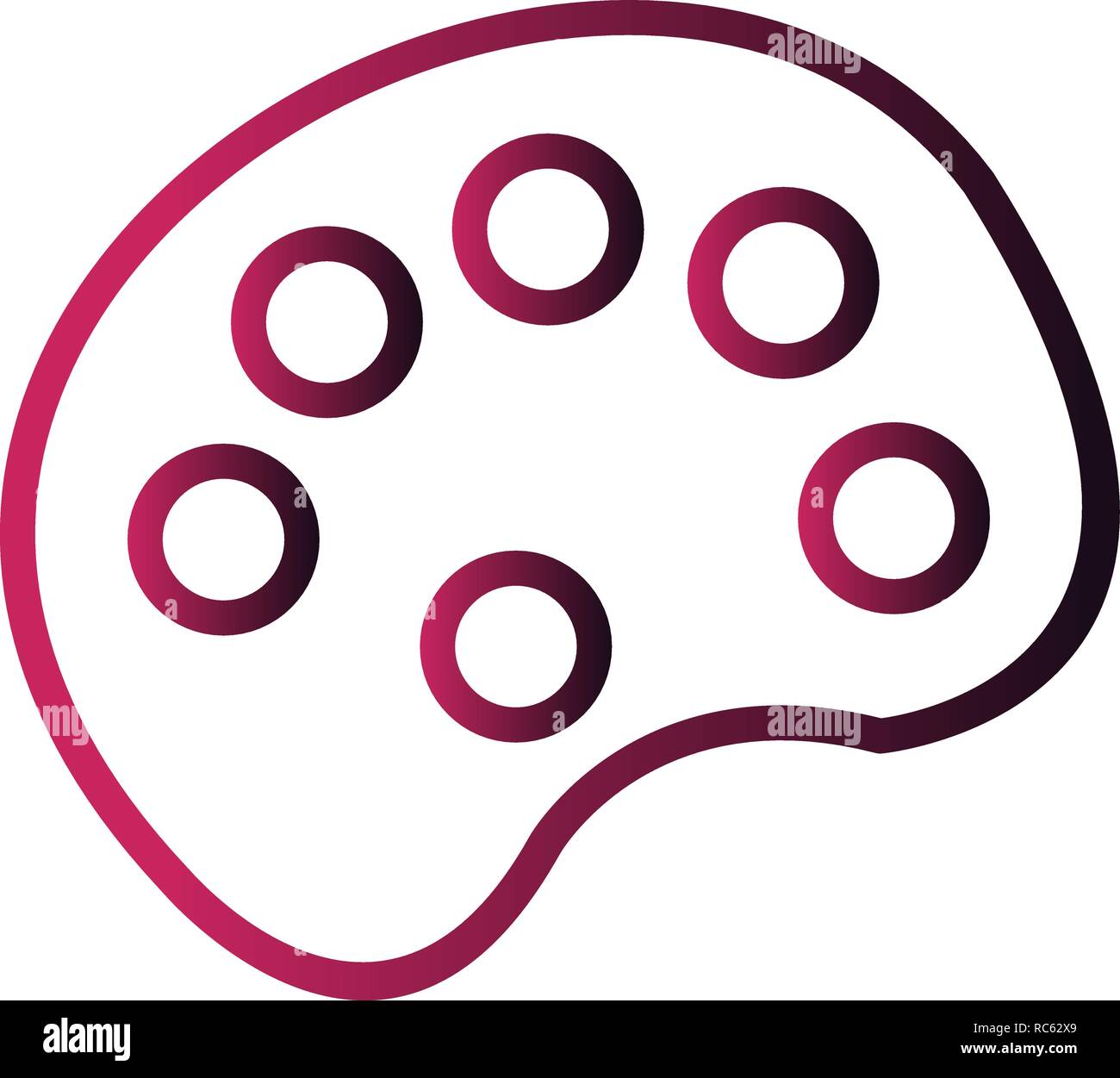 Vector Color Pallete Icon Stock Vector