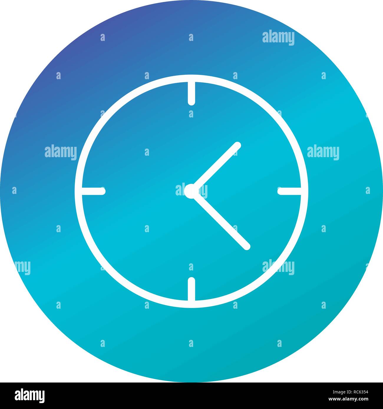 Vector Clock Icon Stock Vector Image & Art - Alamy