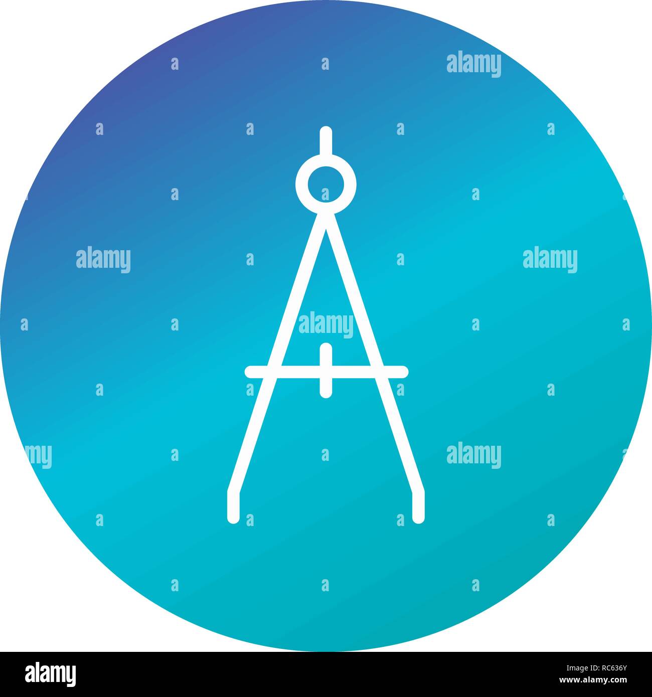 Vector Compass Icon Stock Vector