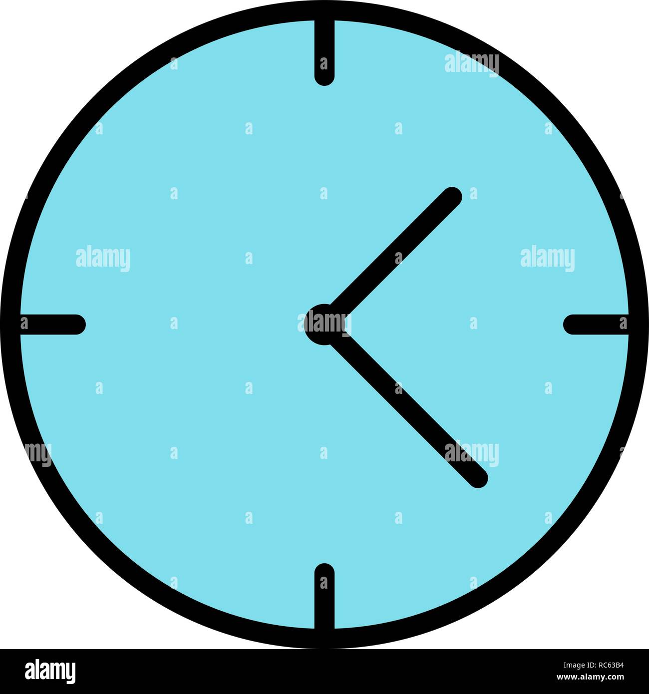 Vector Clock Icon Stock Vector Image & Art - Alamy