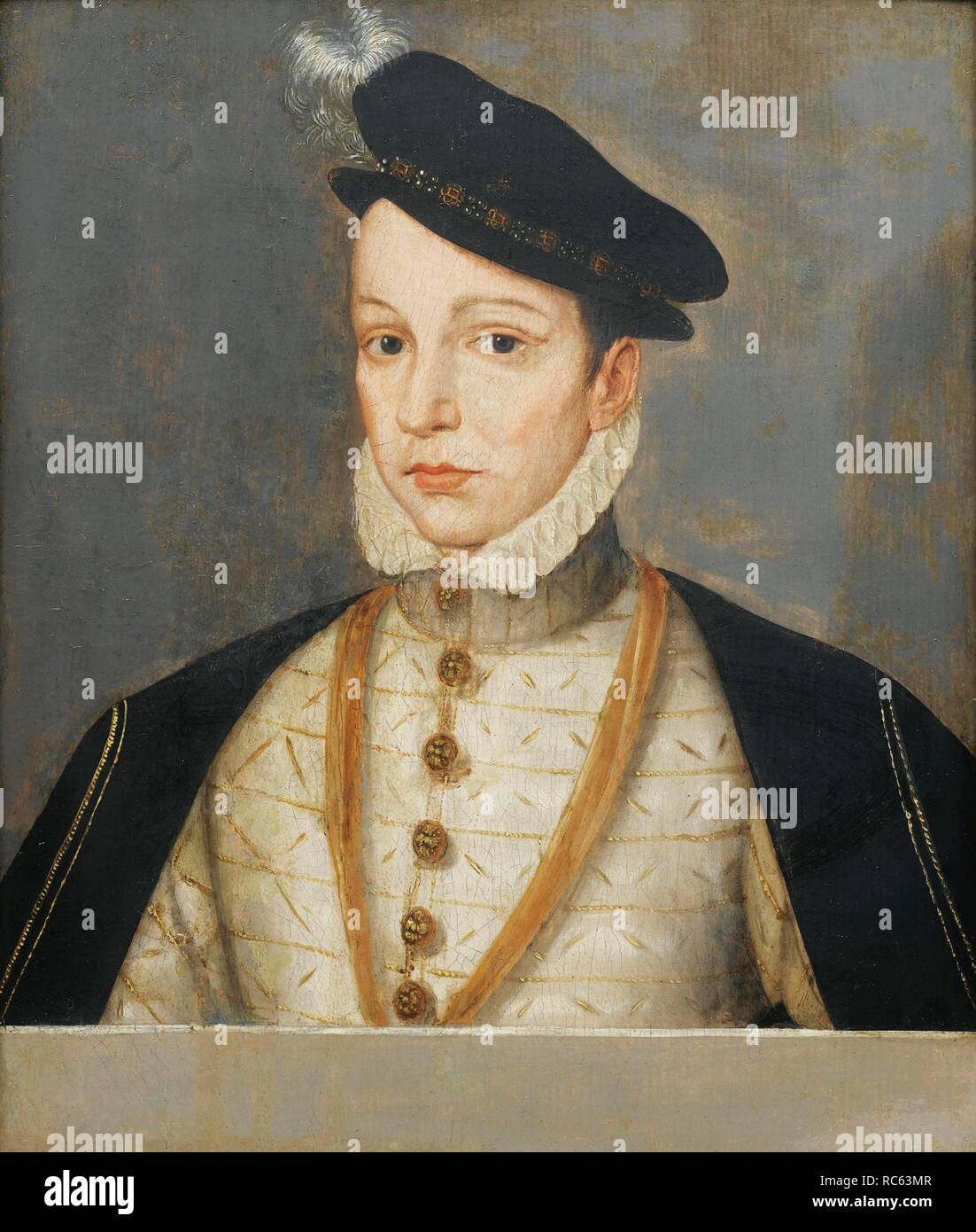 Portrait of King Charles IX of France (1550-1574). Museum: PRIVATE COLLECTION. Author: CLOUET, FRANÇOIS. Stock Photo