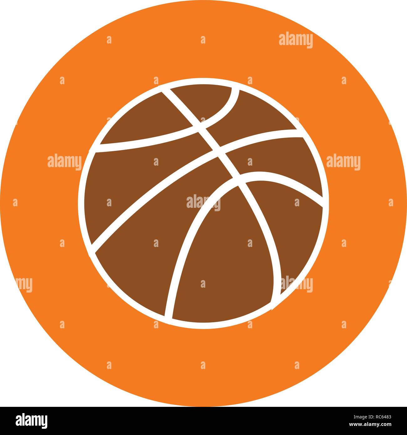 Vector Basket Ball Icon Stock Vector
