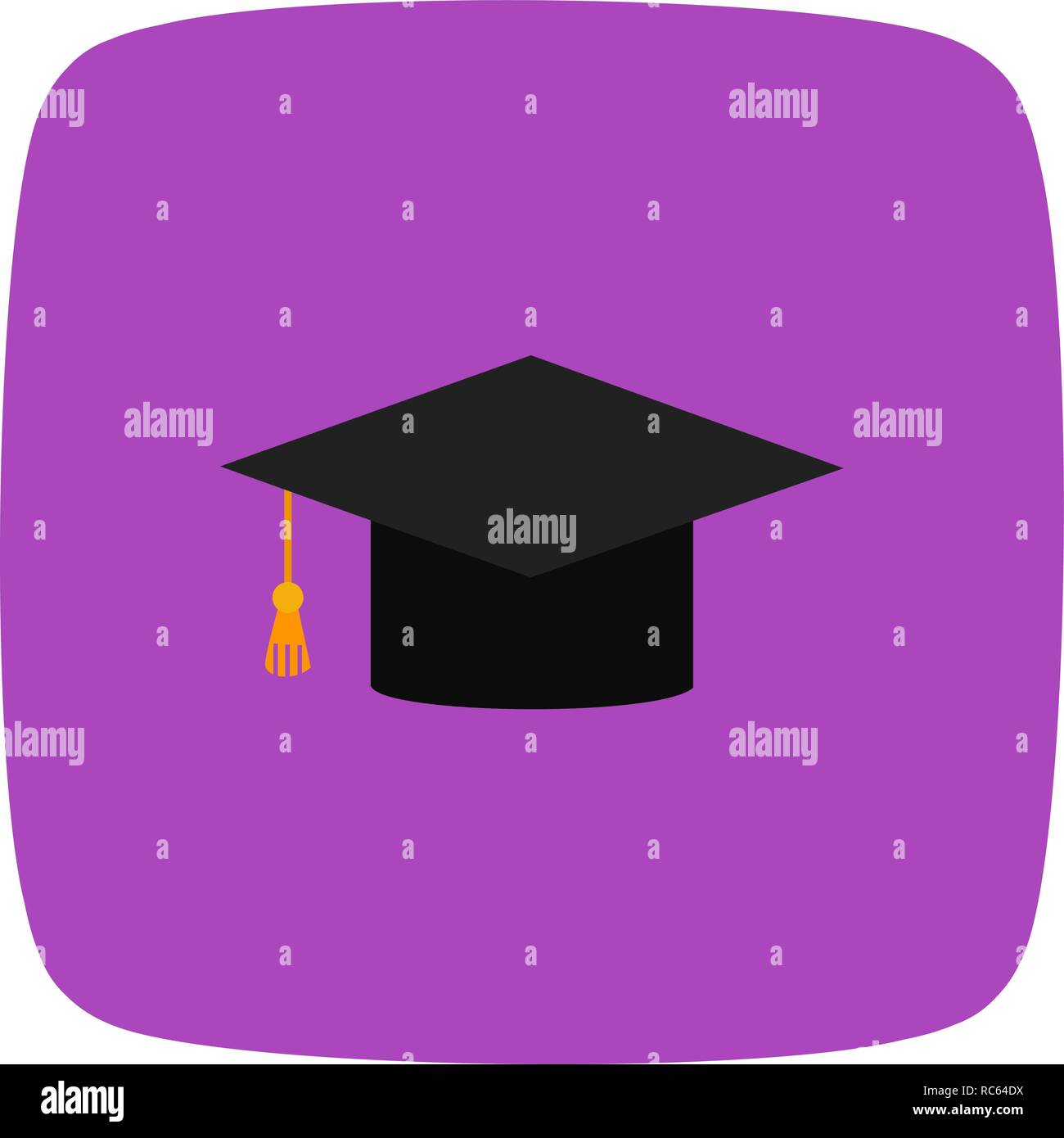 Vector Graduation Cap Icon Stock Vector