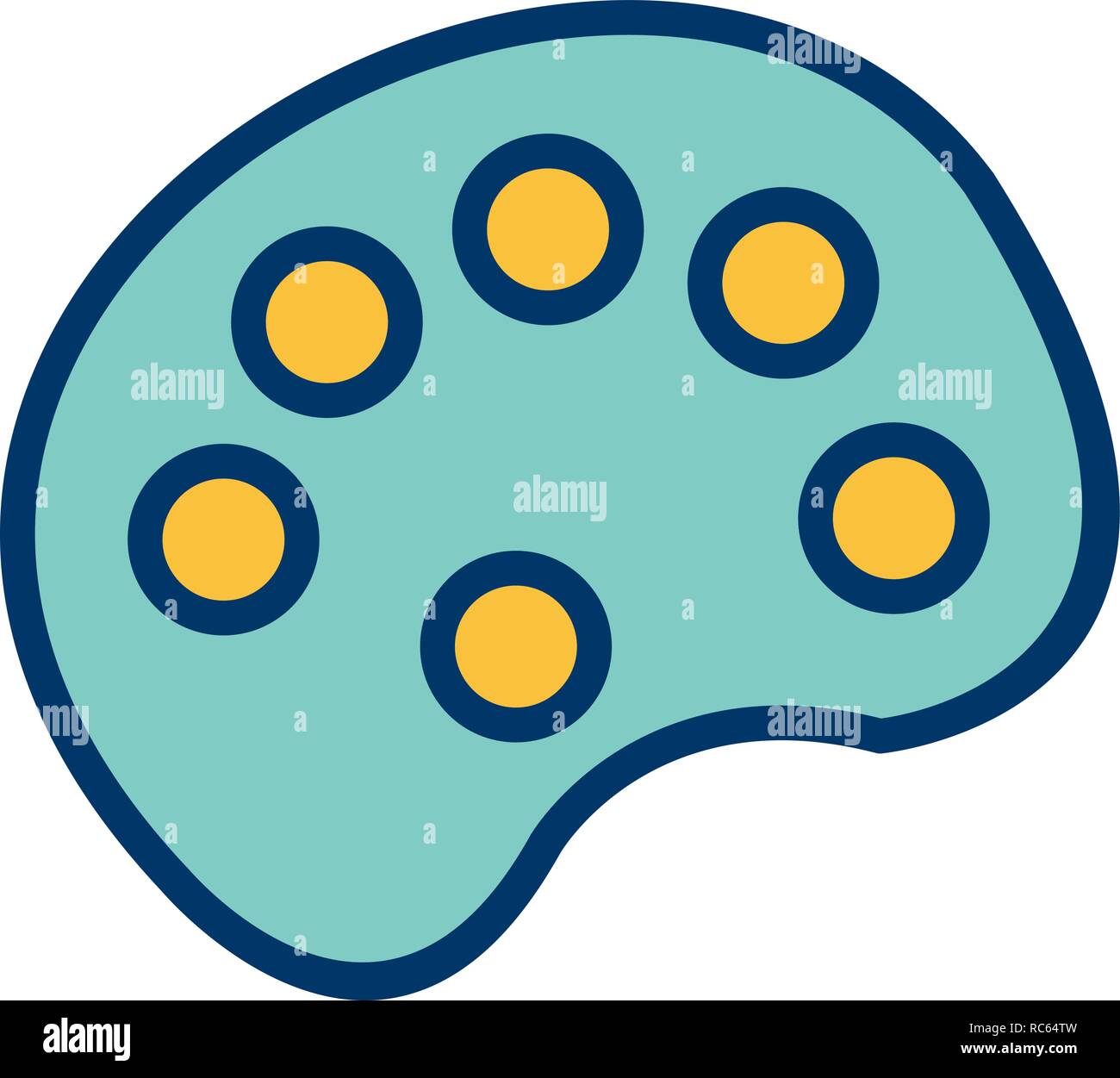 Vector Color Pallete Icon Stock Vector