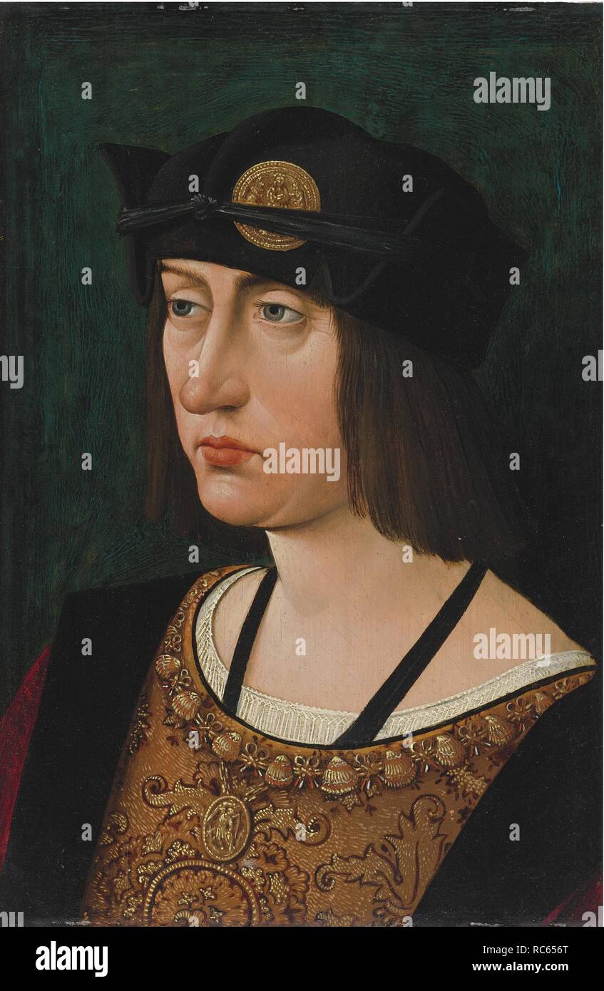 Portrait of Louis XII, King of France (1498-1515). Museum: PRIVATE COLLECTION. Author: PERREAL, JEAN. Stock Photo