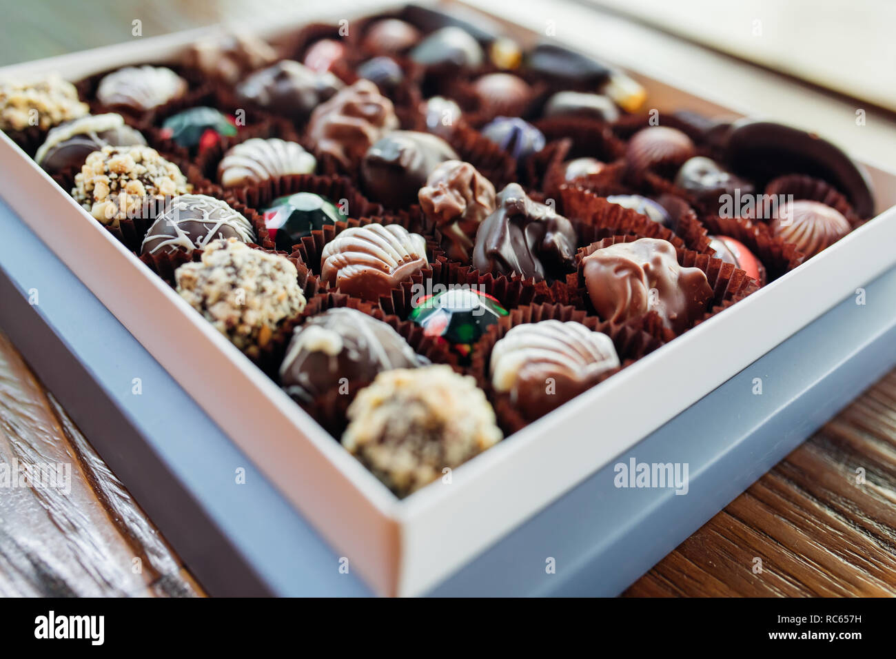 Handmade Chocolates Or Candies In The Box This Chocolate Gift Are