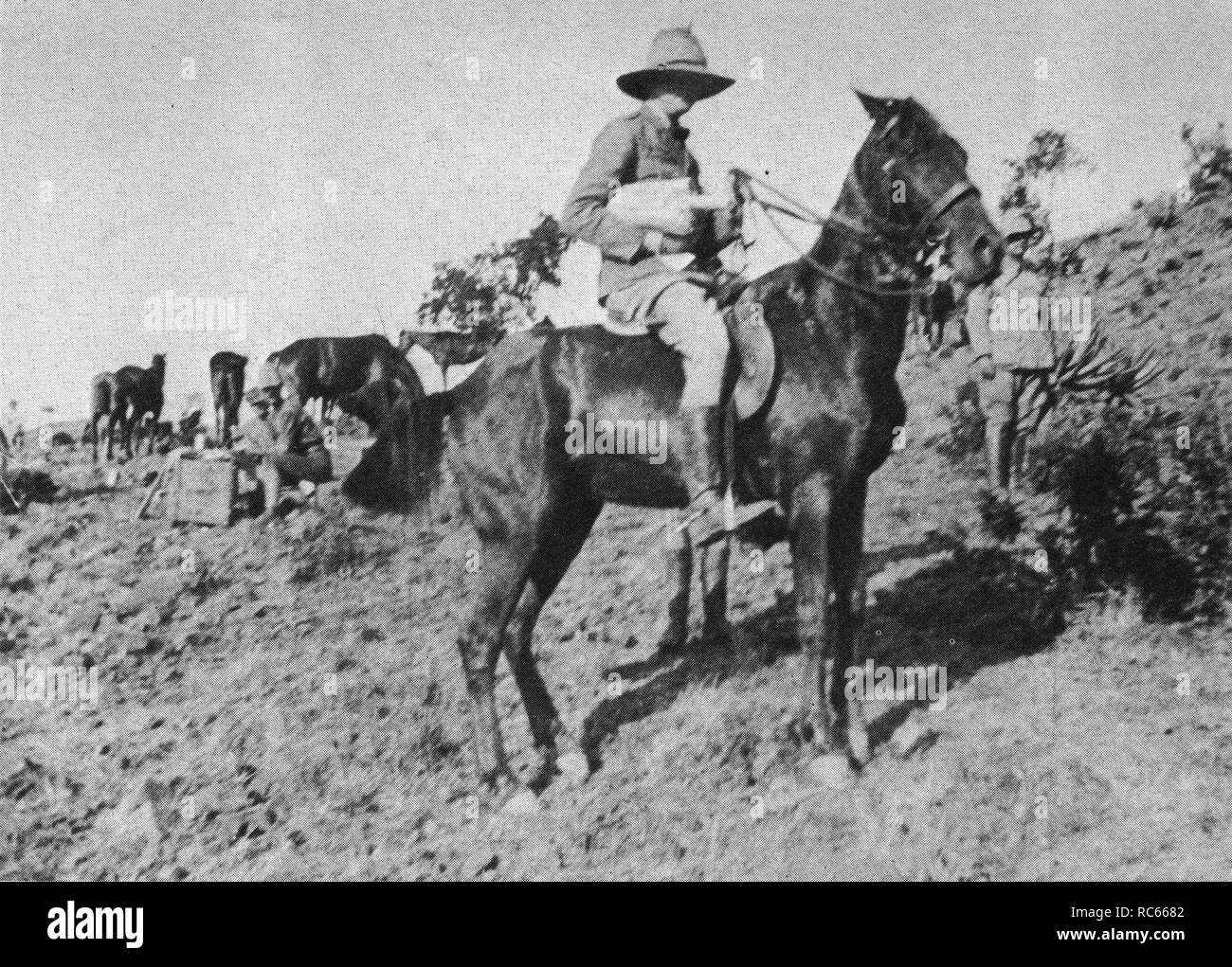 Winston Churchill in South Africa during the Boer War. 1889 Stock Photo