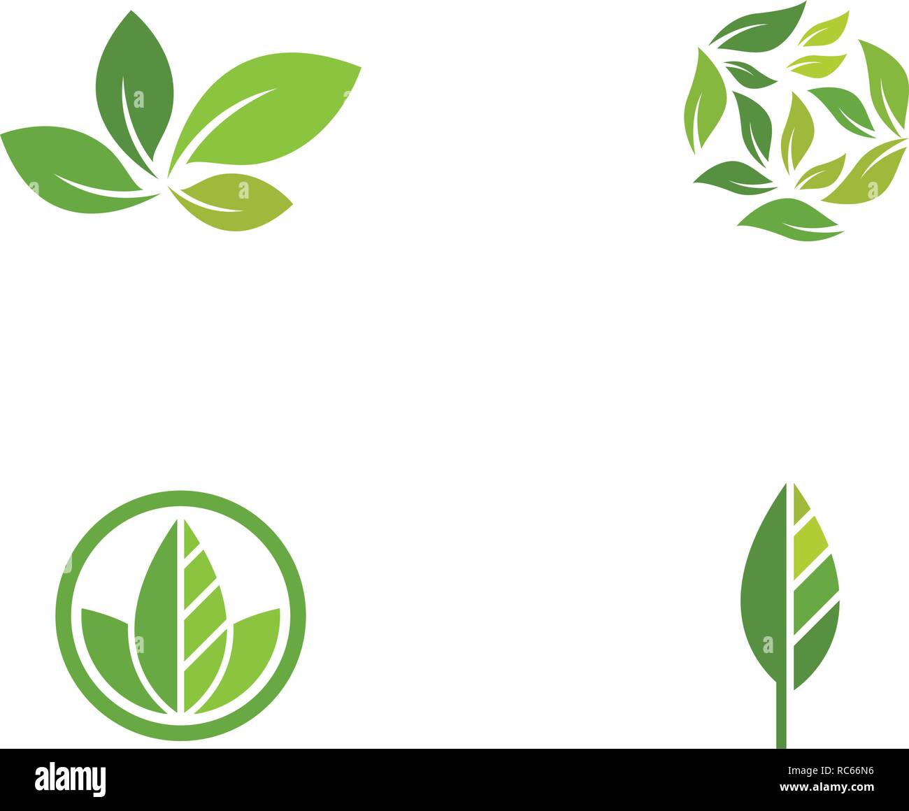 Logos of green Tree leaf ecology nature element vector Stock Vector ...