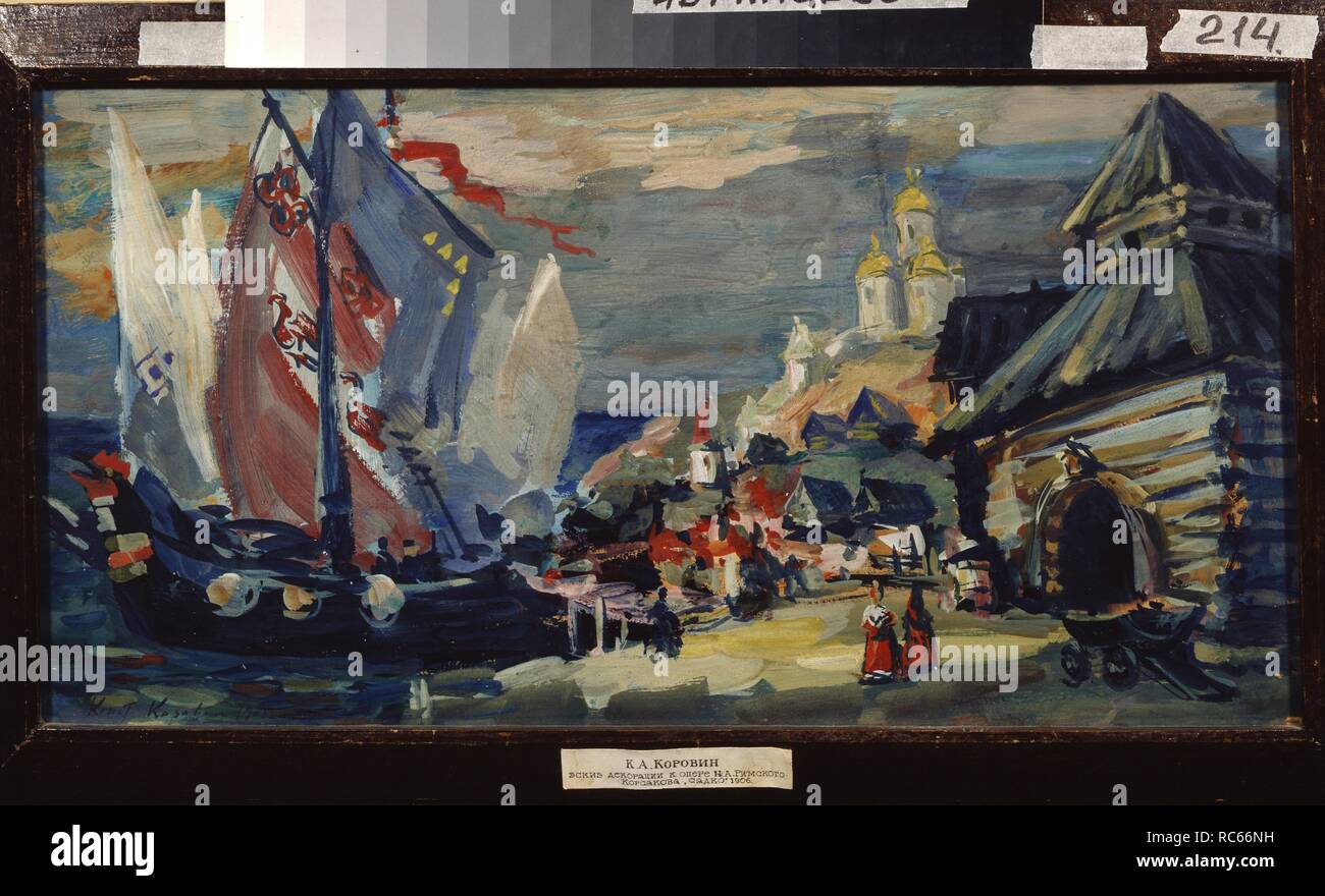 Stage design for the opera Sadko by N. RimskyKorsakov. Museum State