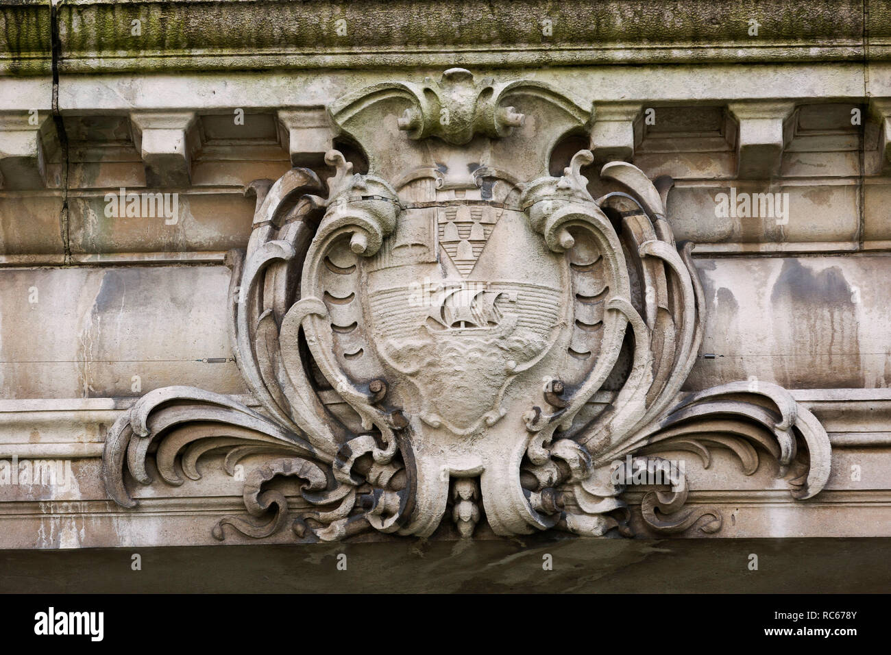 Architectural Details on Belfast's City Hall Stock Photo