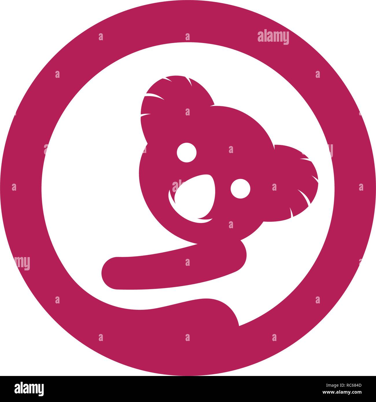 koala vector icon illustration design template Stock Vector