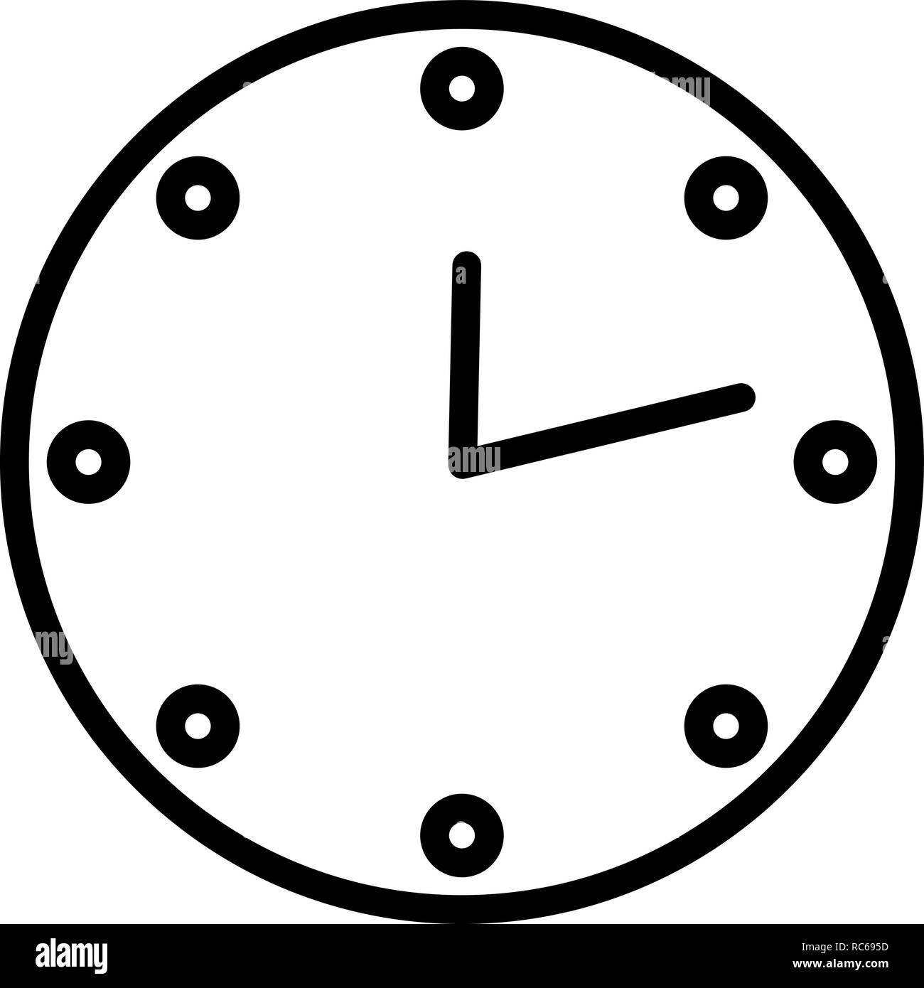 Vector Clock Icon Stock Vector Image & Art - Alamy
