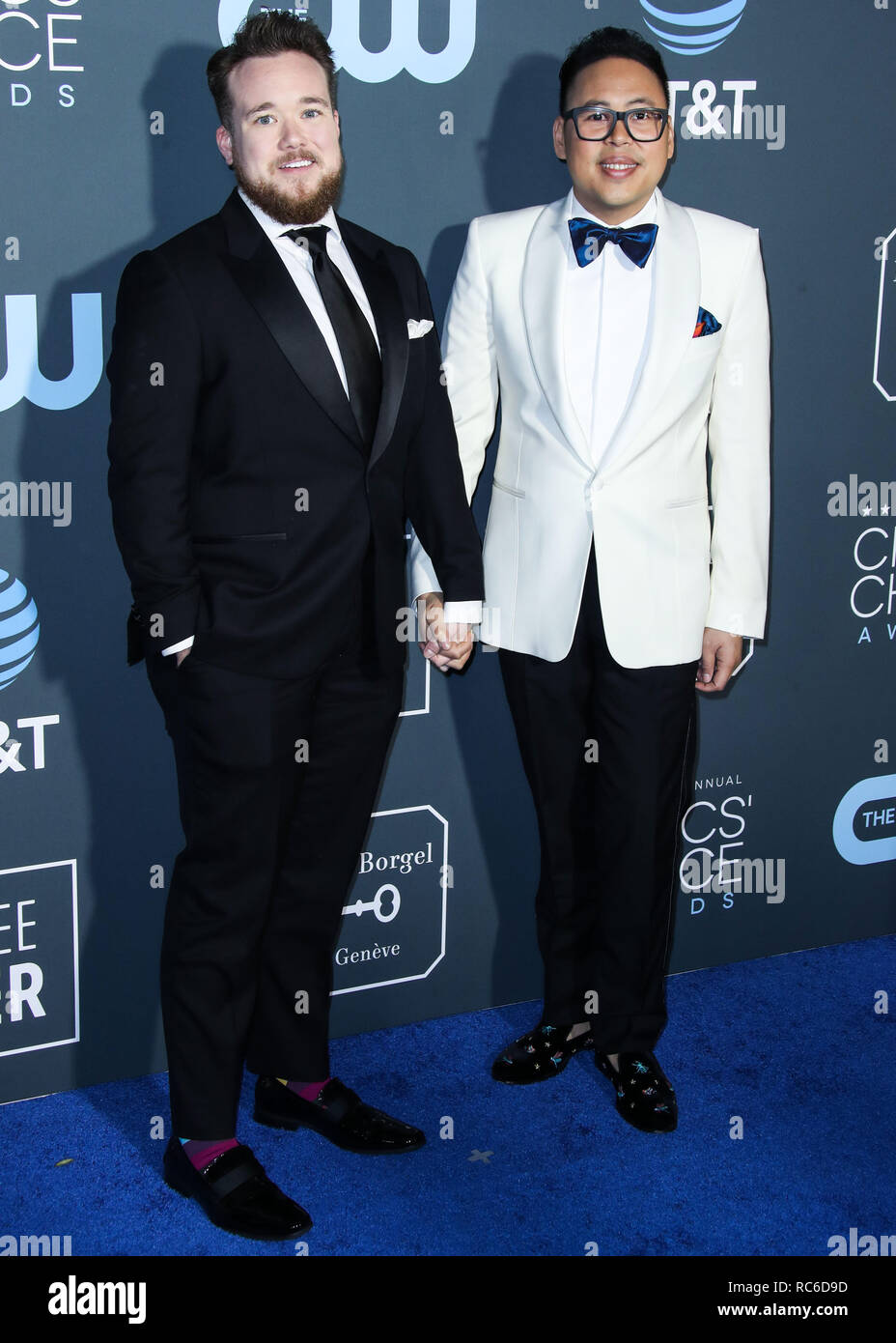 Santa Monica, United States. 13th Jan, 2019. Zeke Smith and Nico Santos