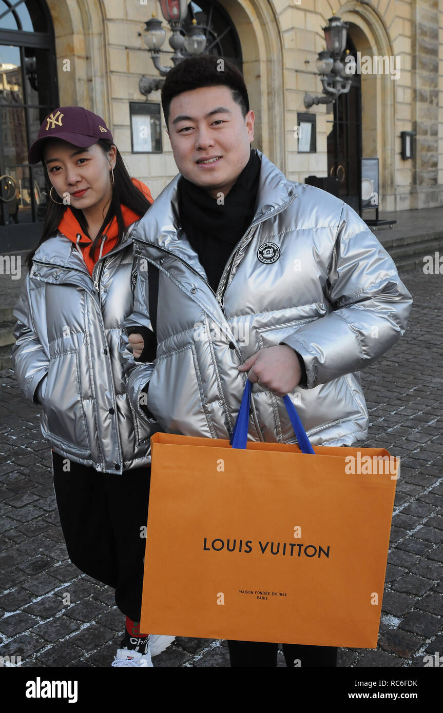 louis quatorze store in paris, bags on display Stock Photo - Alamy