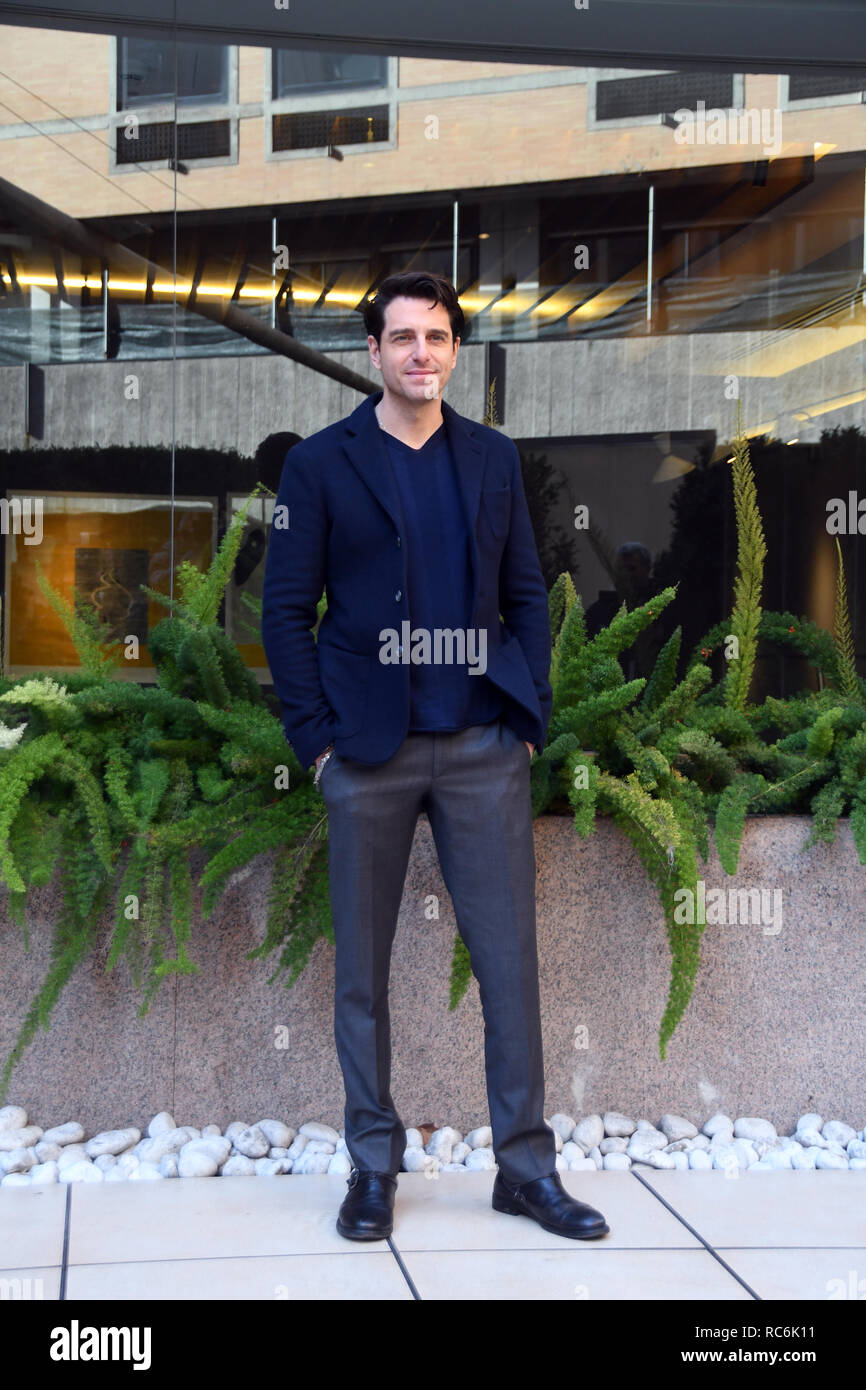 Rome, Italy. 14th January, 2019. Hotel Le Mèridienne Visconti - presentation film L'AGENZIA DEI BUGIARDI Giampaolo Morelli in the role of Fred Credit: Giuseppe Andidero Credit: Giuseppe Andidero/Alamy Live News Stock Photo