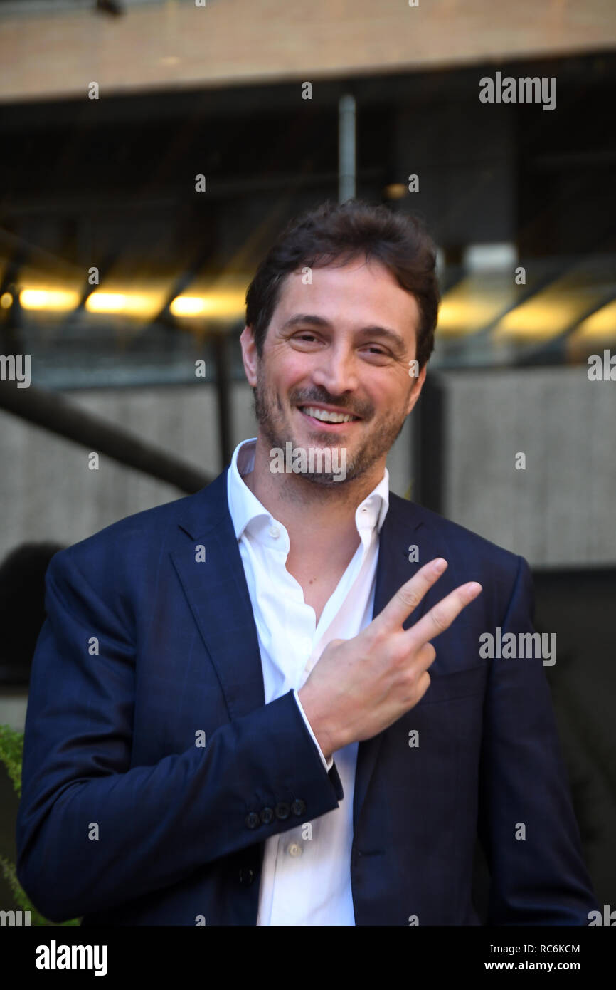 Rome, Italy. 14th January, 2019. Hotel Le Mèridienne Visconti - presentation film L'AGENZIA DEI BUGIARDI Volfango De Biasi film director Credit: Giuseppe Andidero Credit: Giuseppe Andidero/Alamy Live News Stock Photo