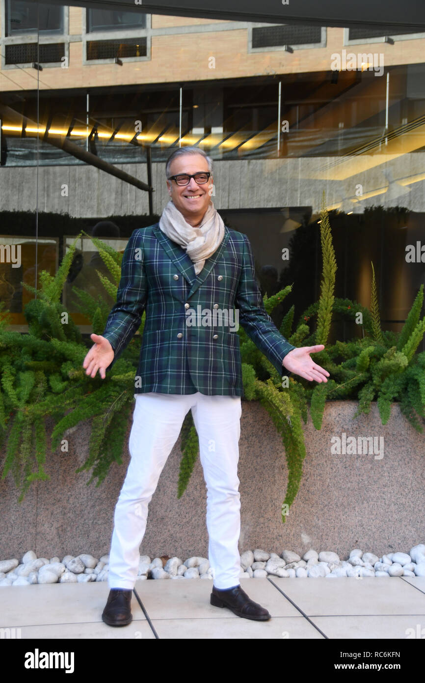 Rome, Italy. 14th January, 2019. Hotel Le Mèridienne Visconti - presentation film L'AGENZIA DEI BUGIARDI Massimo Ghini in the role of Alberto Credit: Giuseppe Andidero Credit: Giuseppe Andidero/Alamy Live News Stock Photo