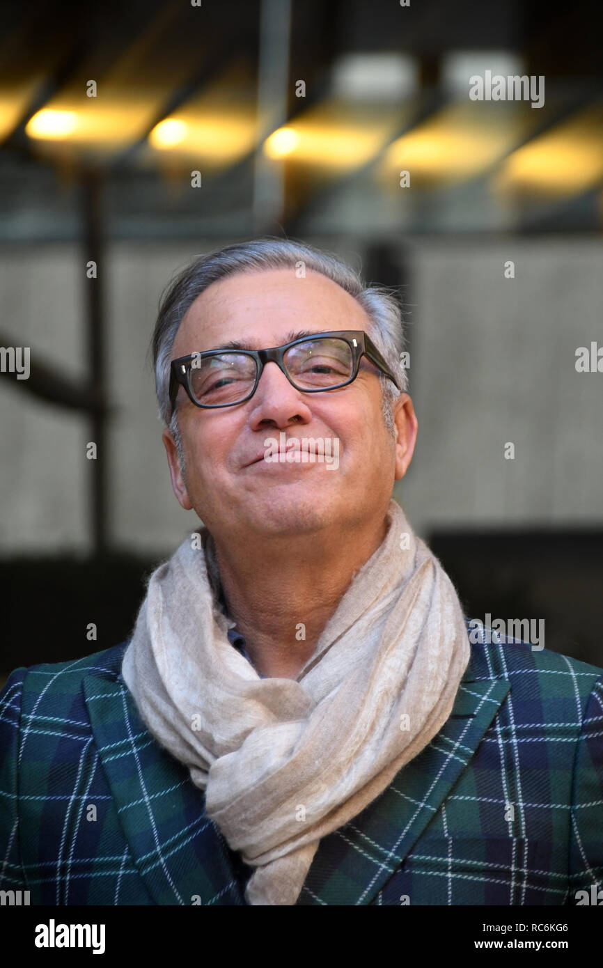 Rome, Italy. 14th January, 2019. Hotel Le Mèridienne Visconti - presentation film L'AGENZIA DEI BUGIARDI Massimo Ghini in the role of Alberto Credit: Giuseppe Andidero Credit: Giuseppe Andidero/Alamy Live News Stock Photo