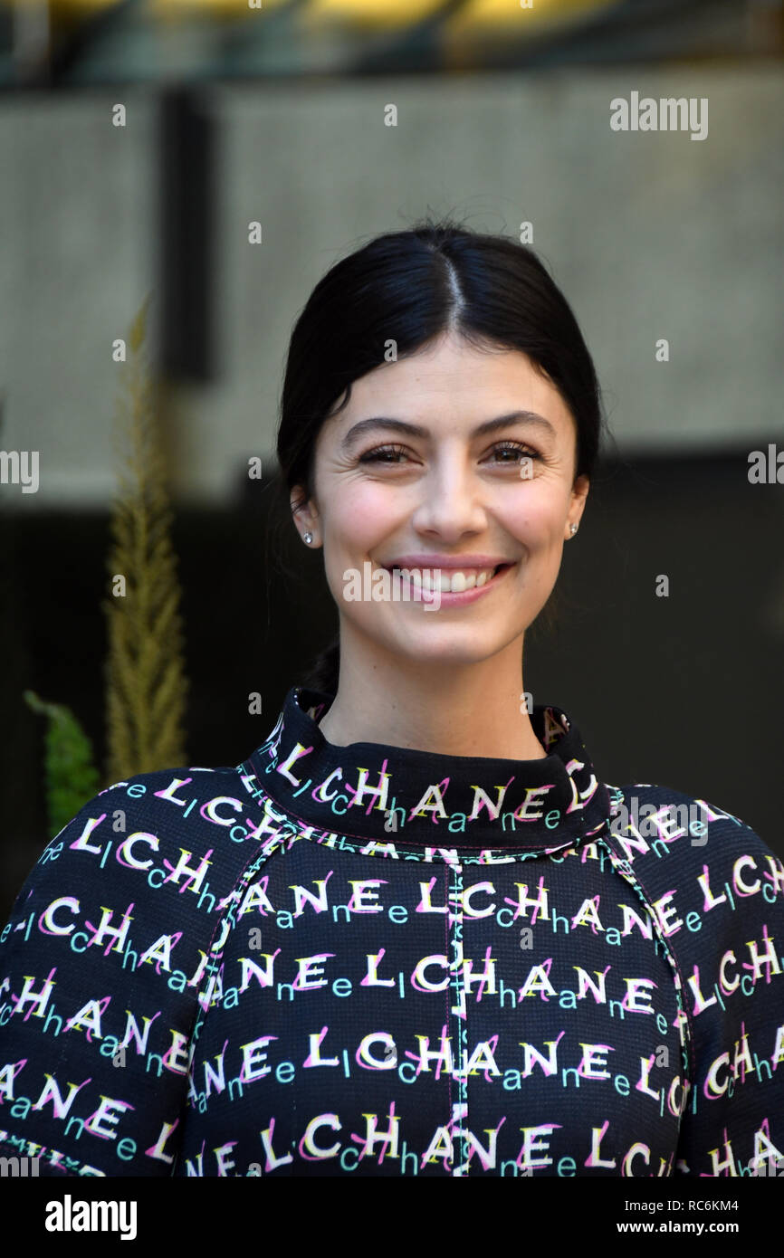 Rome, Italy. 14th January, 2019. Hotel Le Mèridienne Visconti - presentation film L'AGENZIA DEI BUGIARDI Alessandra Mastronardi in the role of Clio Credit: Giuseppe Andidero Credit: Giuseppe Andidero/Alamy Live News Stock Photo