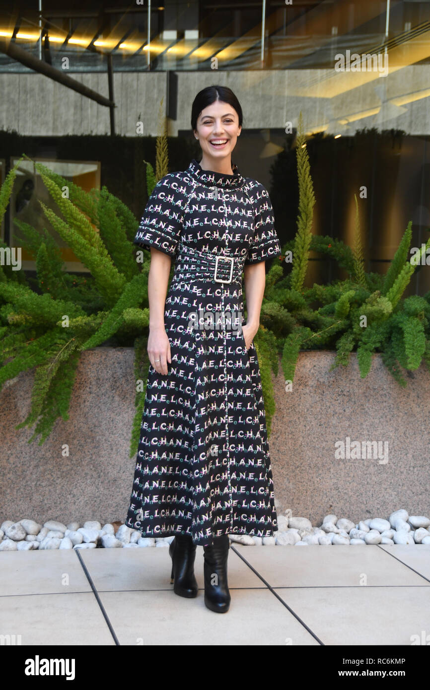Rome, Italy. 14th January, 2019. Hotel Le Mèridienne Visconti - presentation film L'AGENZIA DEI BUGIARDI Alessandra Mastronardi in the role of Clio Credit: Giuseppe Andidero Credit: Giuseppe Andidero/Alamy Live News Stock Photo