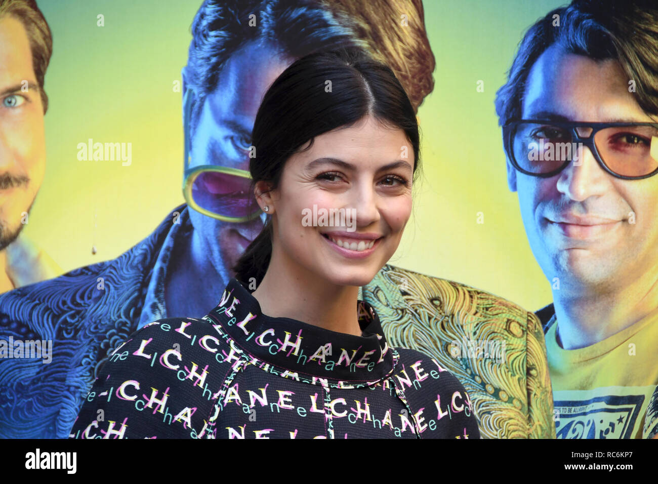 Rome, Italy. 14th January, 2019. Hotel Le Mèridienne Visconti - presentation film L'AGENZIA DEI BUGIARDI Alessandra Mastronardi in the role of Clio Credit: Giuseppe Andidero Credit: Giuseppe Andidero/Alamy Live News Stock Photo