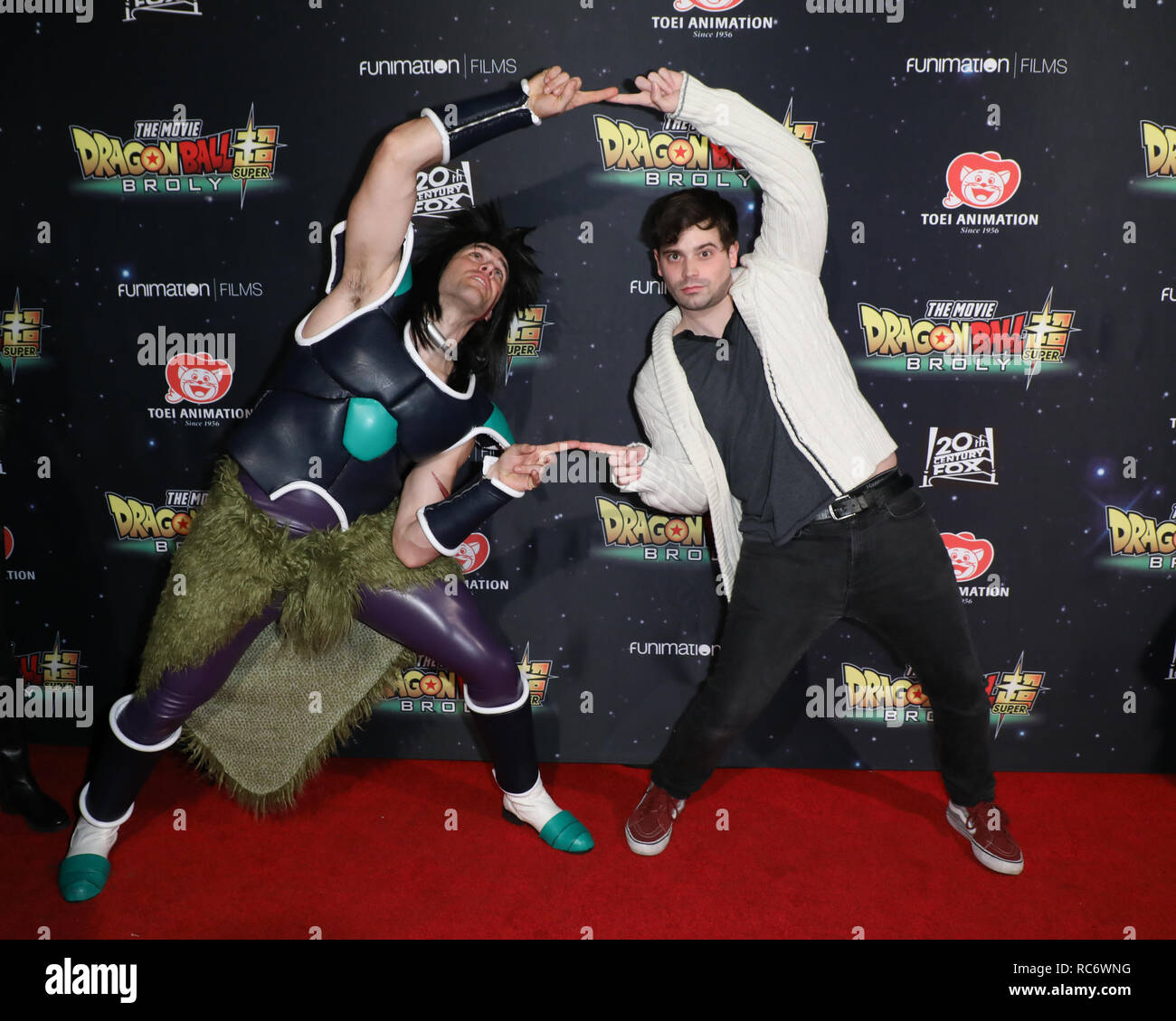 Funimation Films' 'Dragon Ball Super: Broly' Movie Premiere held at the TCL Chinese Theatre in Los Angeles, California on December 13, 2018  Featuring: Alexander Drastal, Damien Haas Where: Los Angeles, California, United States When: 13 Dec 2018 Credit: Sheri Determan/WENN.com Stock Photo