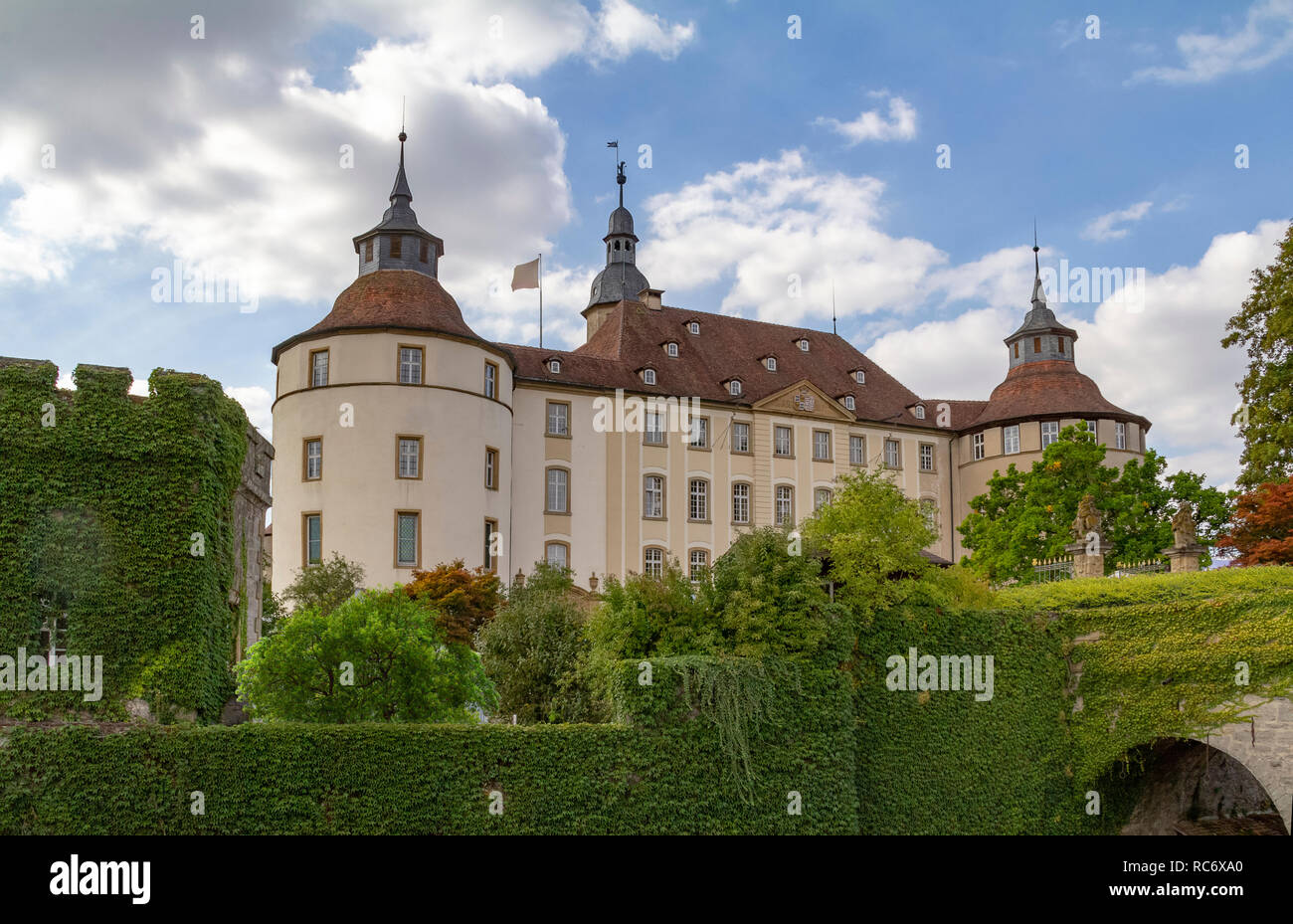 Langenburg Castle in Southern Germany at summer time Stock Photo