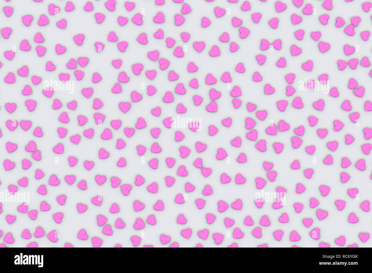 Valentine's Day Abstract 3D Background With Pink Hearts Stock Photo - Alamy