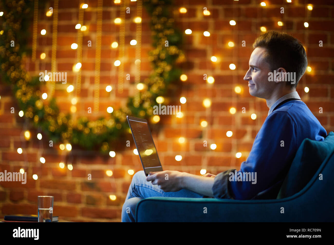 Celebrating xmas at work Stock Photo