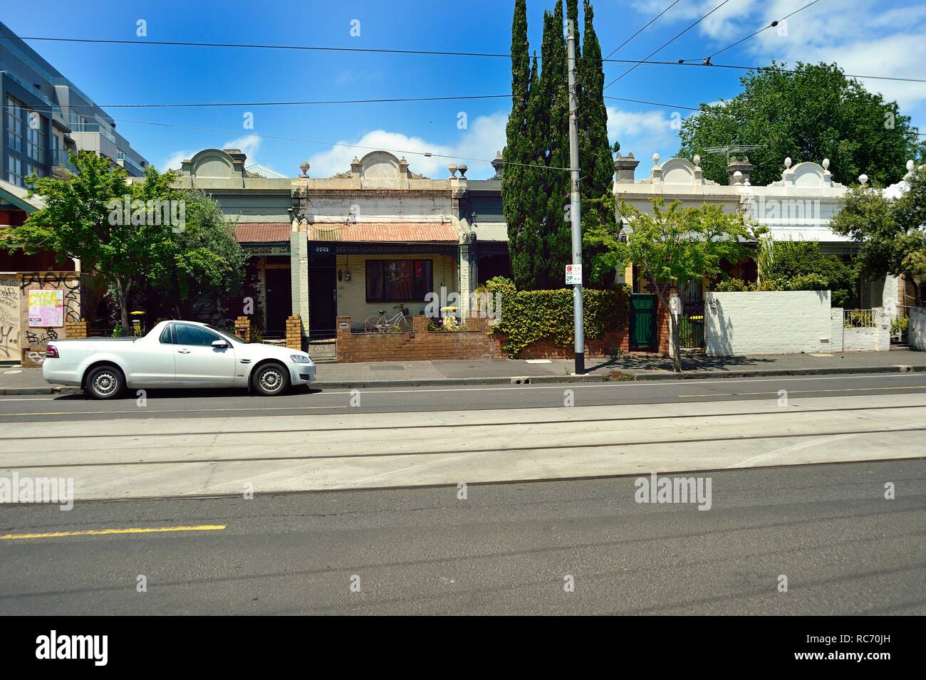Brunswick street, Fitzroy, Melbourne Stock Photo