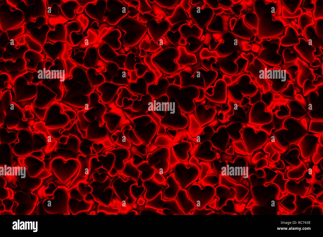 Red glow heart valentines day hi-res stock photography and images - Alamy