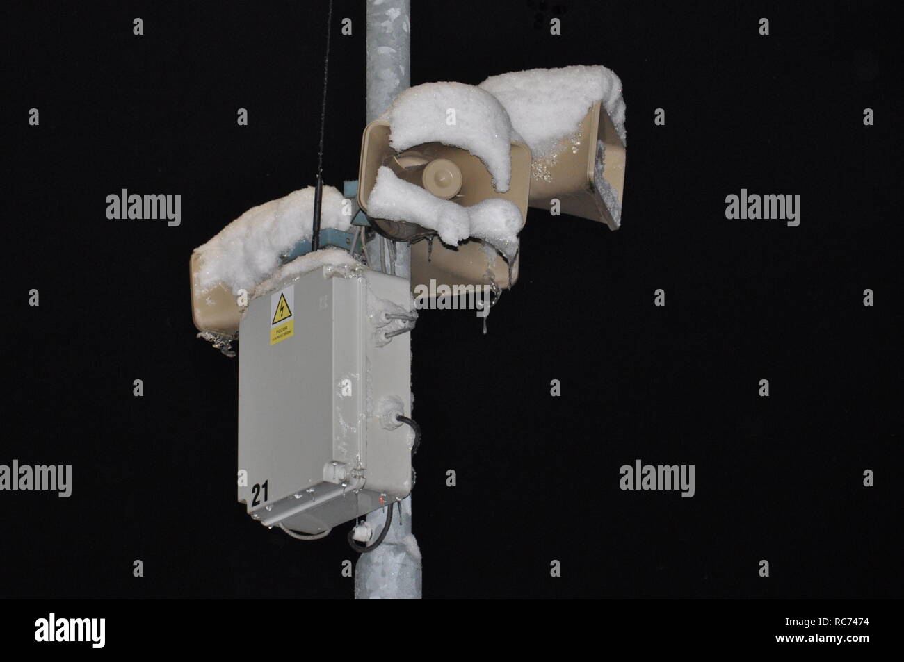 Wireless public radio in winter, Czech Republic, 2019. (CTK Photo