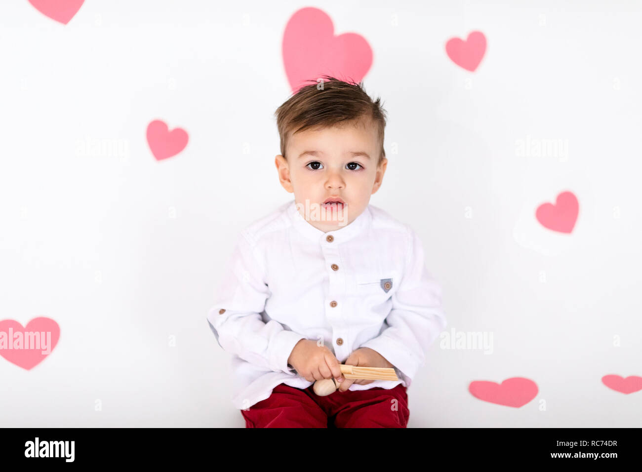 infant boy pink shirt