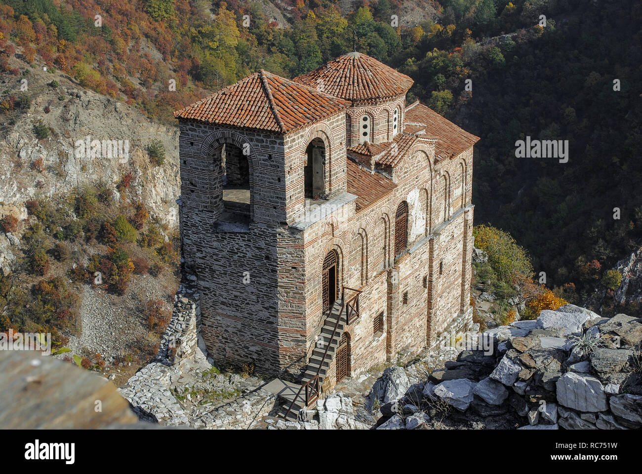 Asen's fortress in Asenovgrad city, Bulgaria Stock Photo