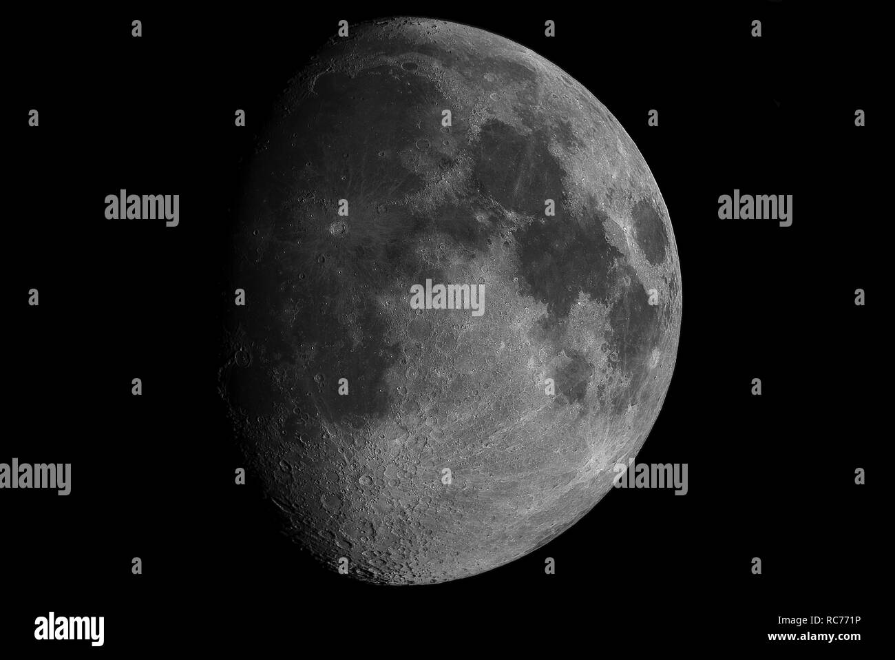 Moon in a waxing gibbous phase hires stock photography and images Alamy