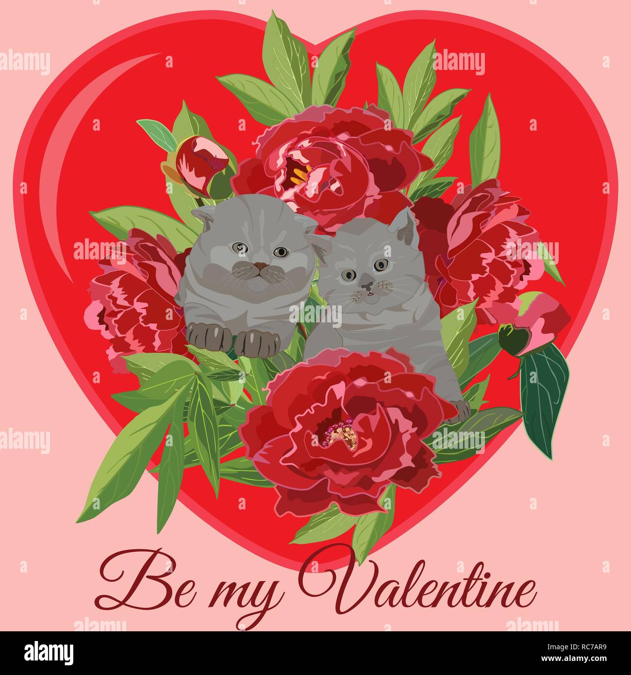 Happy Valentine Day greeting card design template vector illustration ...