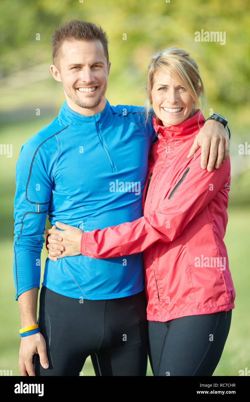 Two runners outdoors Stock Photo - Alamy