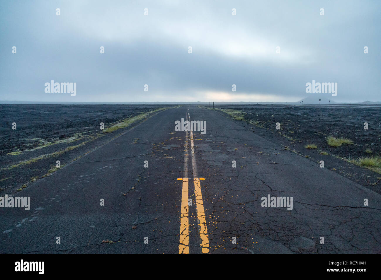 Mystic old Saddle Road Big Island, Hawaii Stock Photo Alamy