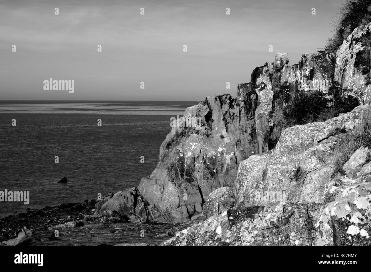 Normandy scenic view Black and White Stock Photos & Images - Alamy