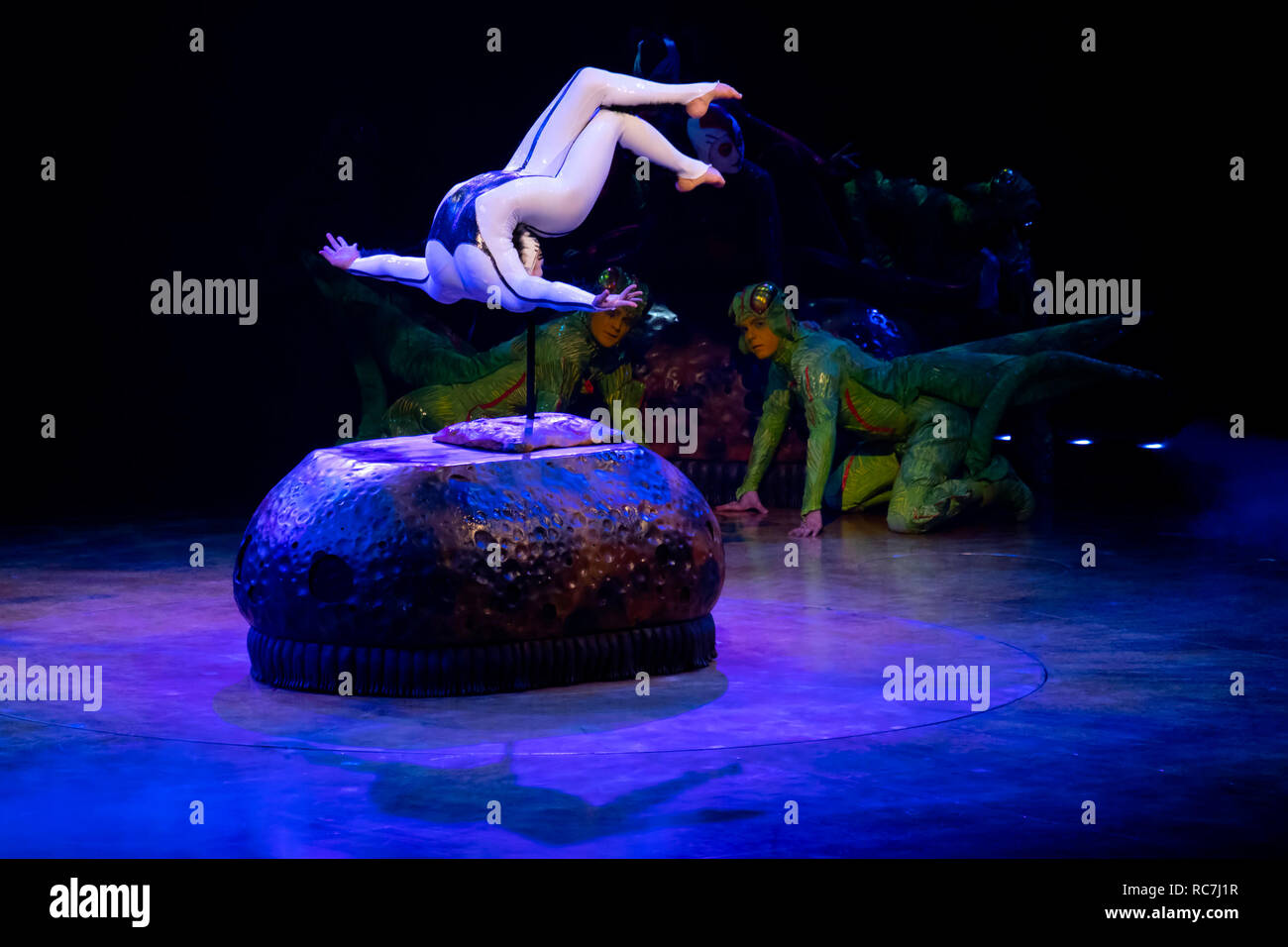 The Cirque du Soleil performing the show Ovo Stock Photo