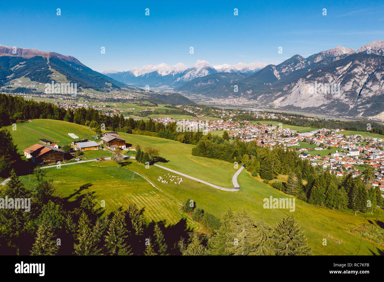 A beautiful mountainous landscape of Tirol, Austria Stock Photo